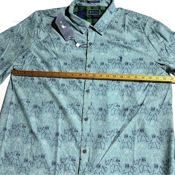 William Murray Scotch Blend Button Down Shirt Carolina Blue Scottie Size XL NWT - Picture 8 of 14
